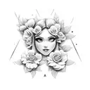 flores com personagens Disney  tattoo design idea