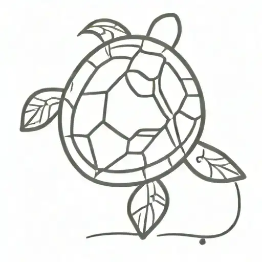 mini tribal turtle tattoo design idea