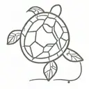 mini tribal turtle tattoo design idea
