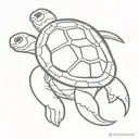 mini tribal turtle tattoo design idea