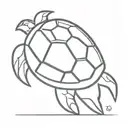 mini tribal turtle tattoo design idea