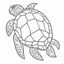 mini tribal turtle tattoo design idea