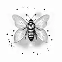 bee, butterfly, rose and mandala tattoo design idea