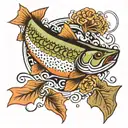 king salmon rapping tattoo design idea