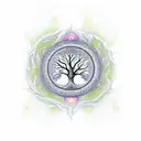 tree of life with chakra tattoo design idea