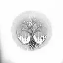 tree of life with chakra tattoo design idea