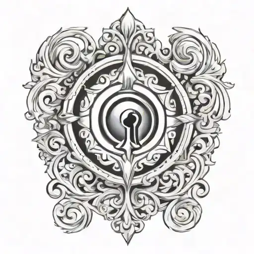 keyhole design tattoo design idea
