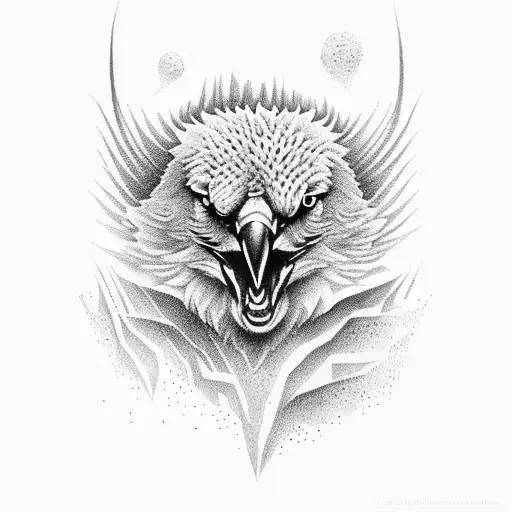wild eagle  tattoo design idea