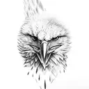 wild eagle  tattoo design idea