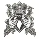 claddagh ring tattoo design idea