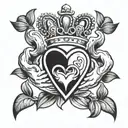 claddagh ring tattoo design idea