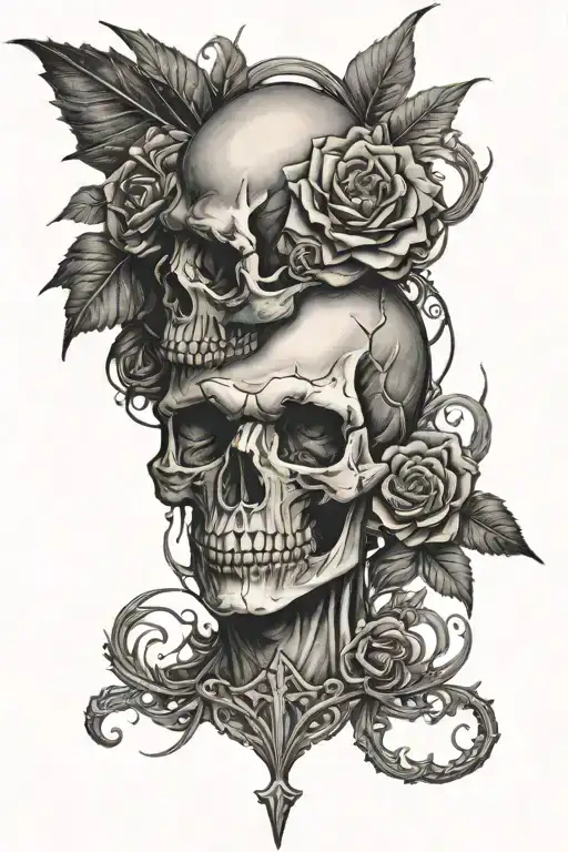 gothic dark vintage tattoo design idea