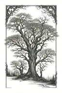 twilight movie gothic trees tattoo design idea