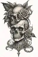 gothic dark vintage tattoo design idea