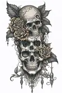 gothic dark vintage tattoo design idea