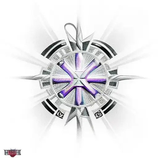 maltese cross made with names tattoo design idea