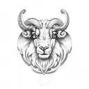 ram sleeve tattoo design idea