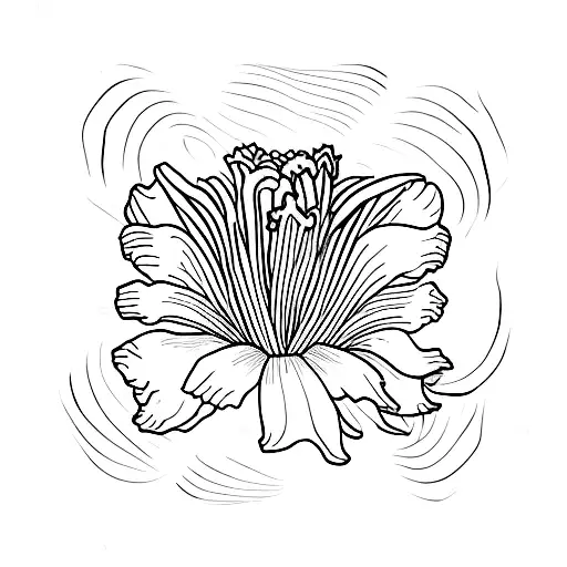 daffodil Gladiolus Chrysanthemum tullip dagon-fly tattoo design idea