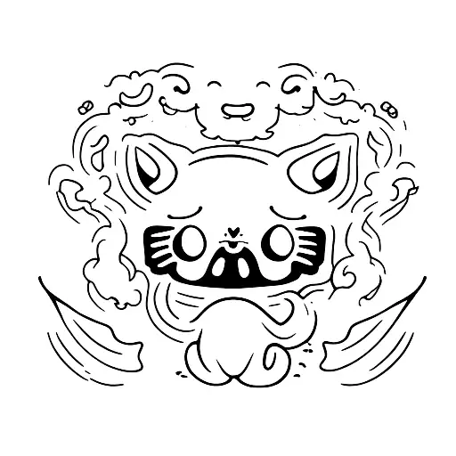 ghost cute tattoo design idea