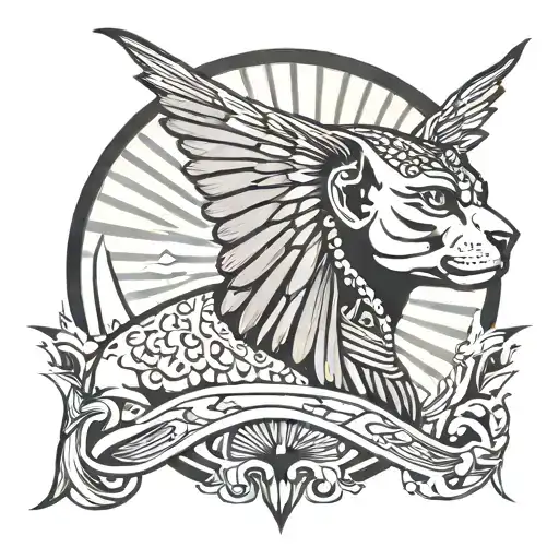 sphinx tattoo design idea