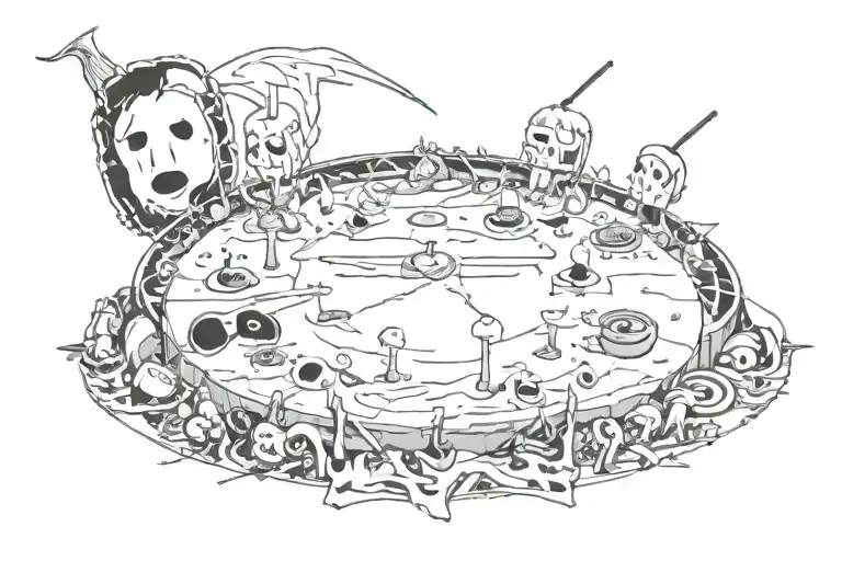 deftones knife party tattoo design idea