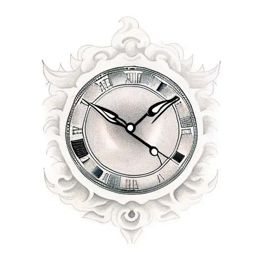 greek gods with clocks tattoo design idea