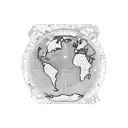 A map of the world with dotted lines connecting different countries, showcasing the missionary's desire to reach every corner of the globe. tattoo design idea