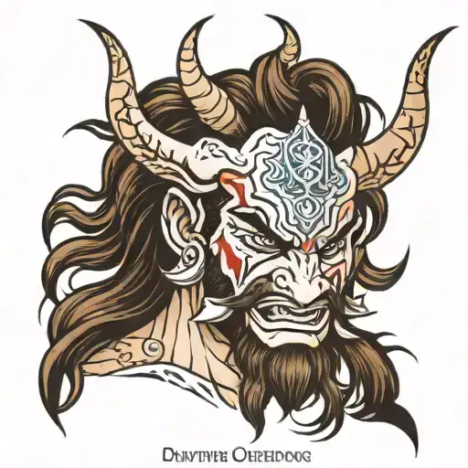 angry loard mahadev tattoo design idea