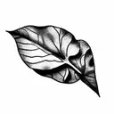 green tea leaf tattoo design idea