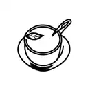 green tea leaf tattoo design idea