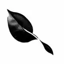 green tea leaf tattoo design idea