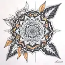 A geometric mandala tattoo design idea
