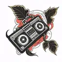 vhs tape tattoo design idea