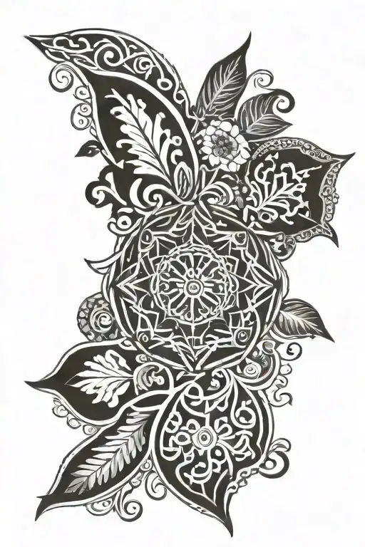 mandala design incorporating Celtic, Italian, Persian & Scandinavian patterns. The design will also have a mandala borde tattoo design idea
