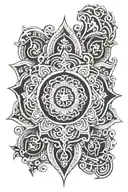 mandala design incorporating Celtic, Italian, Persian & Scandinavian patterns. The design will also have a mandala borde tattoo design idea