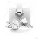 A group of people hugging, forming the shape of a wifi signal tattoo design idea