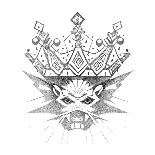 Basquiat crown tattoo design idea