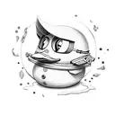 rubber duck ninja tattoo design idea