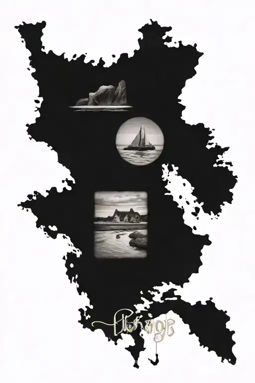 Ben Howard's burgh island ep cover tattoo design idea