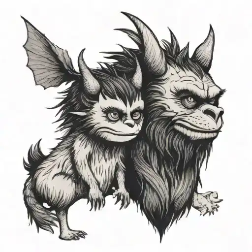 where the wild things are two females dad and mom tattoo design idea