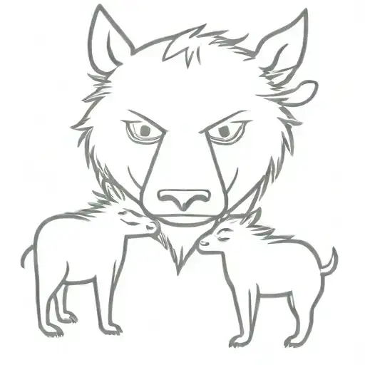 whee the wild things are two maxs and wife and dad tattoo design idea