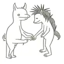 whee the wild things are two maxs and wife and dad tattoo design idea