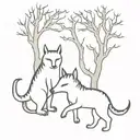whee the wild things are two maxs and wife and dad tattoo design idea