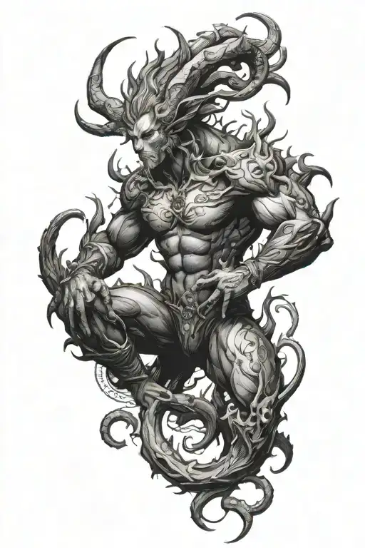 Final Fantasy XVI Ifrit tattoo design idea