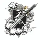 Buster Sword Cloud Strife tattoo design idea