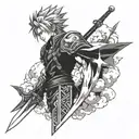 Buster Sword Cloud Strife tattoo design idea