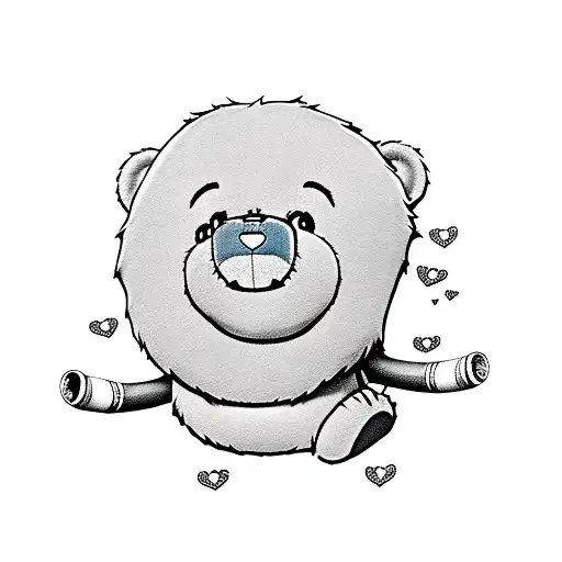 roronoa zoro care bear  tattoo design idea