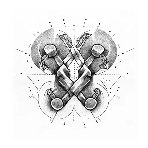 strong man worshiping with bent knees and arms spread out tattoo design idea