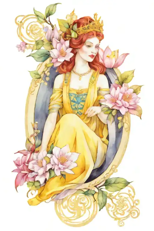 empress tarot card tattoo design idea