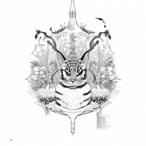 botanic animal garden tattoo design idea